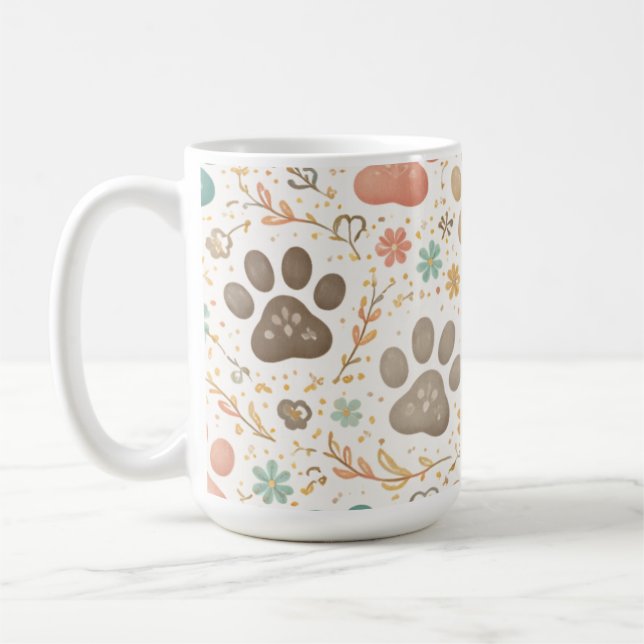 Süße Pfotenabdrücke Kaffeetasse (Links)