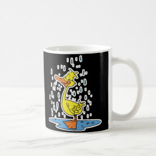süße Pfützenente im Regen Tasse