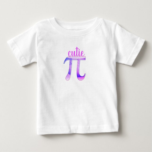 Süsse Pi Baby T - Shirt für ein Mathematikkind (Vorderseite)