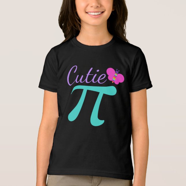 Süsse Pi Niedlich Mathe Pun Girl Tri-Blend Shirt (Vorderseite)