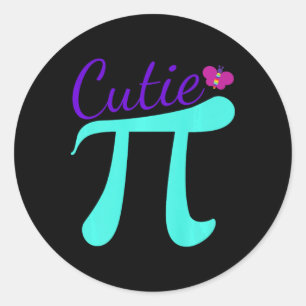 Süsse Pi - Niedliches Mathematik Pun T-Shirt für P Runder Aufkleber