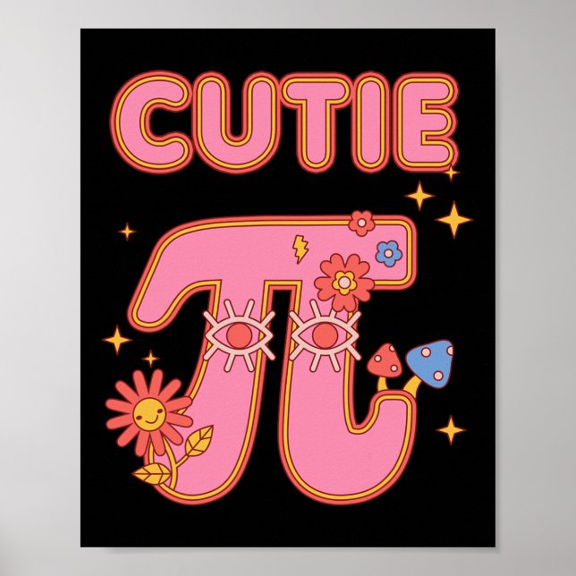 Süsse Pi Pie Happy Pi Day Mathematik Lehrer Poster (Vorne)