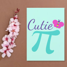 Süsse Pi Symbol Niedliche Math Pun Card