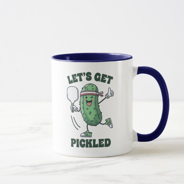Süße Pickleball-Figur Lustiger Spruch  Tasse (Rechts)