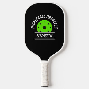 Süße Pickleball Prinzessin Name Ball Schwarz Grün Schläger