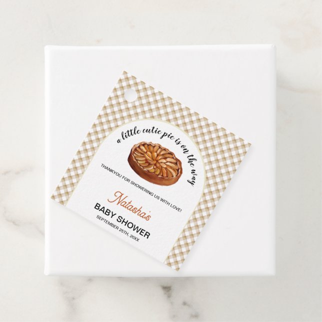 Süsse Pie Apple Pie Erntedank Babydusche Geschenkanhänger (Beispiel)