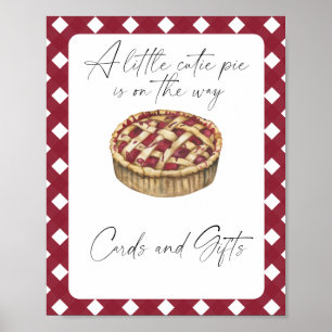 Süsse Pie Baby Dusche Karten und Geschenke Poster