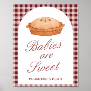 Süsse Pie Baby Dusche Sweet Leckerei Gefallen Unte Poster