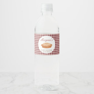 Süsse Pie Baby Dusche Wasserflaschenetikett
