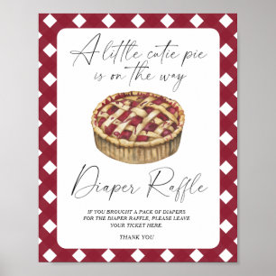 Süsse Pie Baby Dusche Windeln Tombola Poster