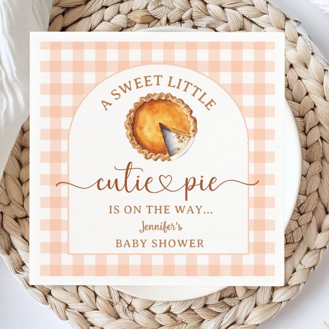 Süsse Pie Baby Duwer Gender Neutral Paper Napkin Serviette (Von Creator hochgeladen)