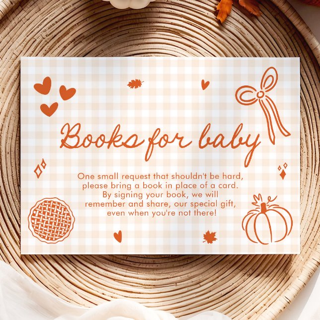 Süsse Pie Babyduschbücher für Baby Begleitkarte (Fall A Little Cutie Pie Baby Shower Books For Baby Enclosure Card)