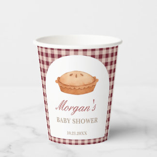 Süsse Pie Babydusche Papiertüten Pappbecher