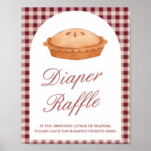 Süsse Pie Babydusche Windeln Raffle Schild