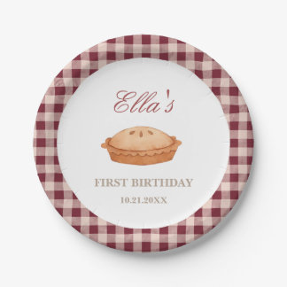 Süsse Pie Birthday Papierplatte Pappteller