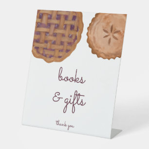 Süsse Pie Bücher und Geschenke Kinderdusche Zeiche Sockelschild