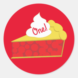 Süsse Pie Cherry Kids Geburtstagsparty Runder Aufkleber