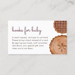 Süsse Pie Diaper Books für Babybettkarte Visitenkarte