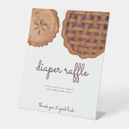 Süsse Pie Diaper Raffle Babydusche Zeichen Sockelschild