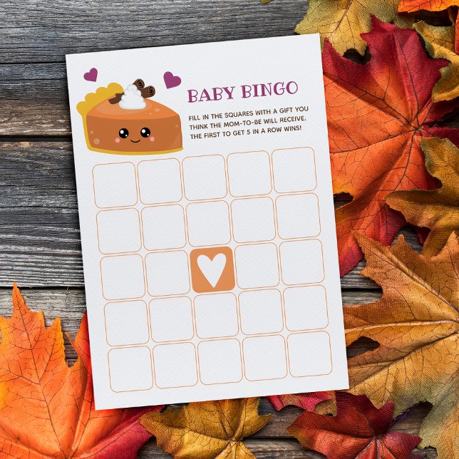 Süsse Pie Fall Baby Bingo Notizblock ( You’ll definitely want a piece of this Cutie Pie Fall Baby Bingo!)