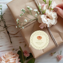 Süsse Pie Fall Babydusche Runder Aufkleber