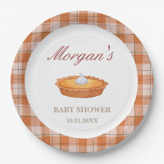 Süsse Pie Fall Babyduschplatte Pappteller