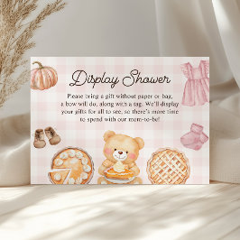 Süsse Pie Fall Girl Babydusche Begleitkarte