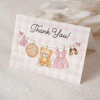 Süsse Pie Fall Girl Babydusche Dankeskarte