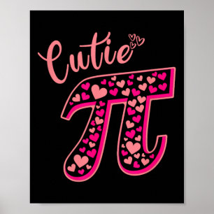 Süsse Pie Funny Pi Tag Symbol Niedliche Mathematik Poster