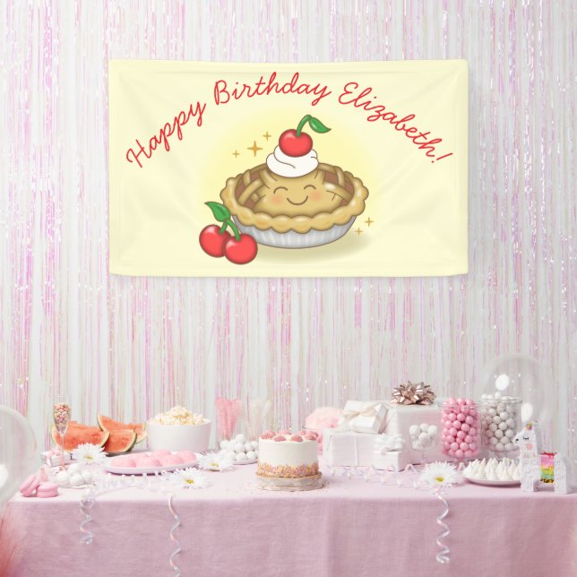 Süsse Pie Geburtstagsparty Kinder Cherry Banner (Party)
