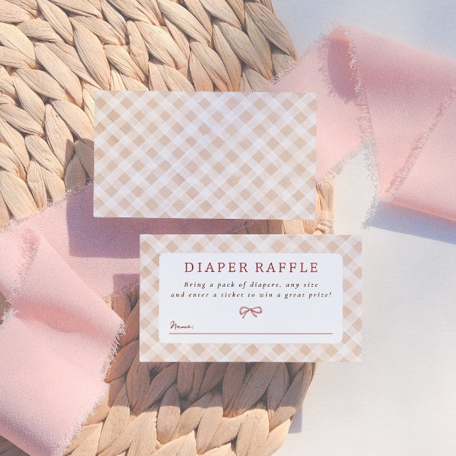 Süsse Pie Gingham Erntedank Fall Baby Dusche Begleitkarte (Von Creator hochgeladen)