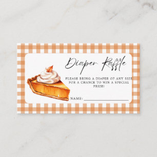 Süsse Pie Gingham Fall Babydusche Windelwindeln Begleitkarte