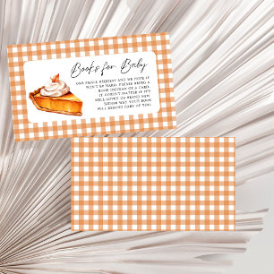 Süsse Pie GinghamFall Baby Shower Books for Baby Begleitkarte