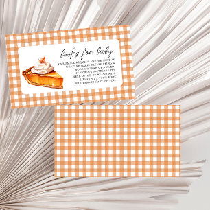 Süsse Pie GinghamFall Baby Shower Books for Baby Begleitkarte