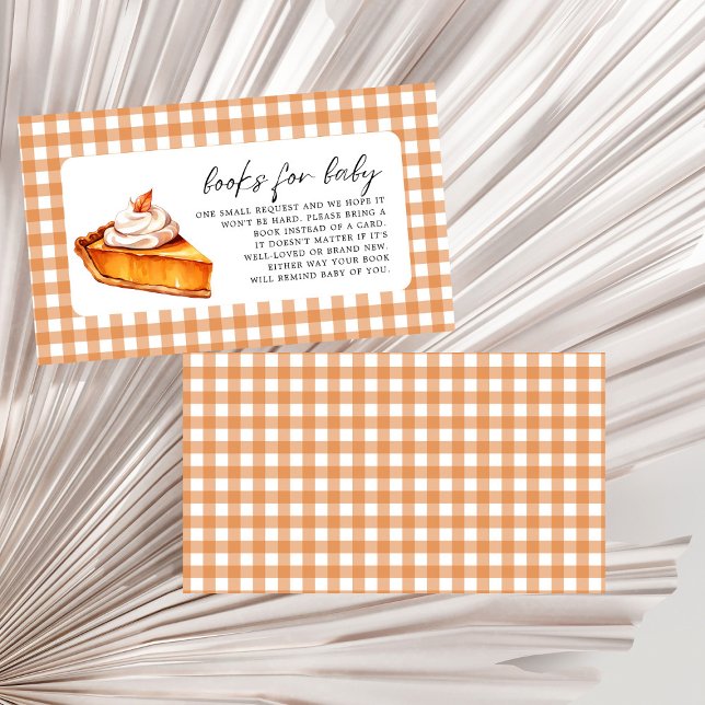 Süsse Pie GinghamFall Baby Shower Books for Baby Begleitkarte (Von Creator hochgeladen)