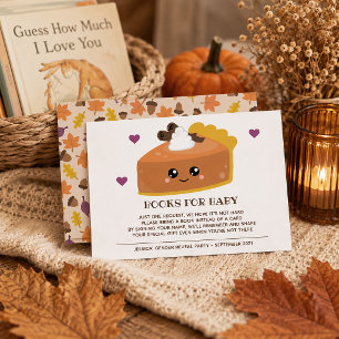 Süße-Pie-Herbst-Baby-Shower-Bücher für Baby Begleitkarte