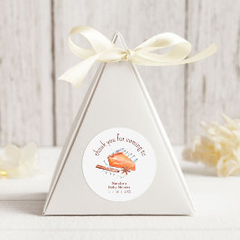 Süsse Pie ist auf dem Weg Babydusche Danke Runder Aufkleber