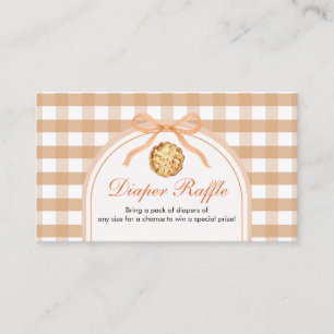 Süsse Pie ist auf dem Weg Babydusche Windeln Raffl Begleitkarte