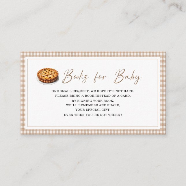 Süsse Pie ist unterwegs Babydusche b Begleitkarte (Vorderseite)