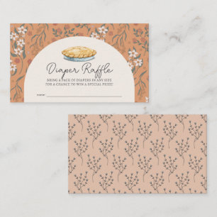 Süsse Pie Orange Baby Diaper Raffel Ticket Begleitkarte
