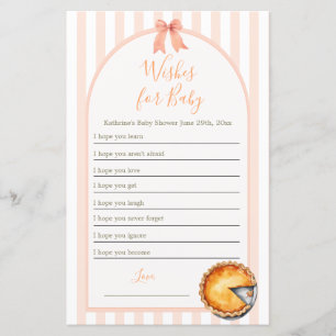 Süsse Pie Orange Gingham wünscht sich ein Baby