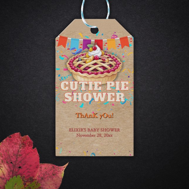 Süsse Pie Party Babydusche Geschenkanhänger (Von Creator hochgeladen)