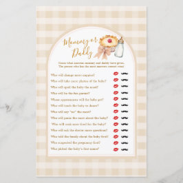 Süsse Pie Pastel Gingham Mommy oder Daddy Game