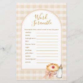 Süsse Pie Pastel Gingham Shower Word Scramble Game