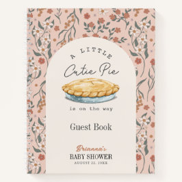 Süsse Pie Pink Floral Girl Babydusche Gästebuch Notizbuch
