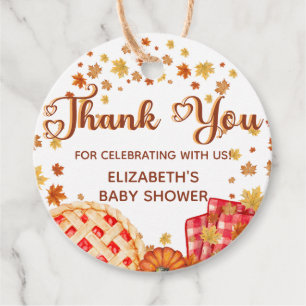 Süsse Pie Pumpkin Fall Baby Dusche Danke Geschenkanhänger