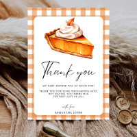 Süsse Pie Pumpkin Fall Baby Dusche Gingham