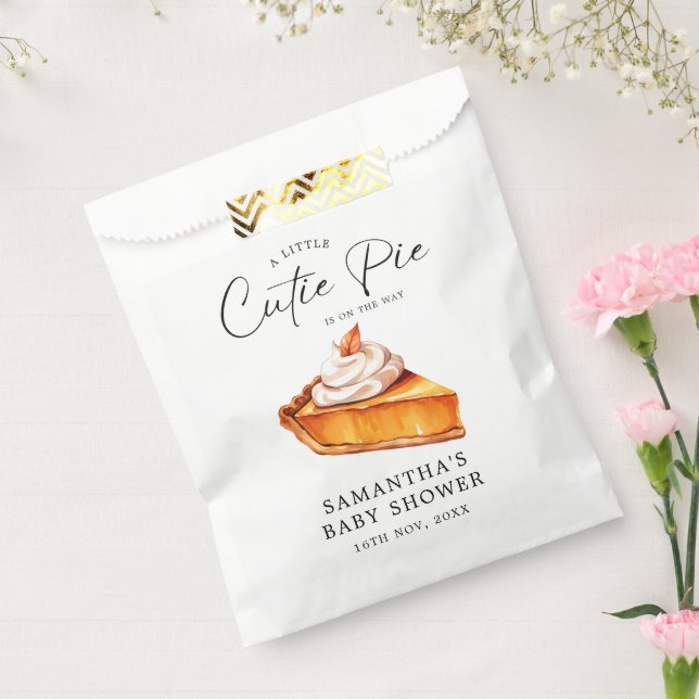 Süsse Pie Pumpkin Fall Babydusche Geschenktütchen (Versiegelt)