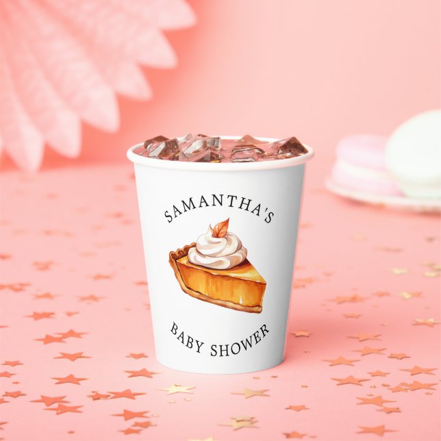 Süsse Pie Pumpkin Fall Babydusche Pappbecher (Insitu)
