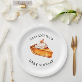 Süsse Pie Pumpkin Fall Babydusche Pappteller